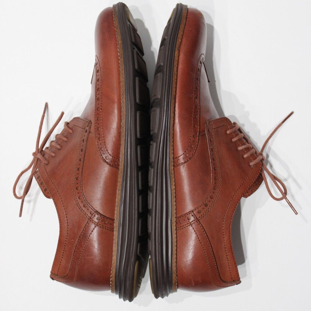 Cole Haan Original Grand Wingtip Oxford Shoes Brown Leather Men Size 10.5M - Picture 15 of 16